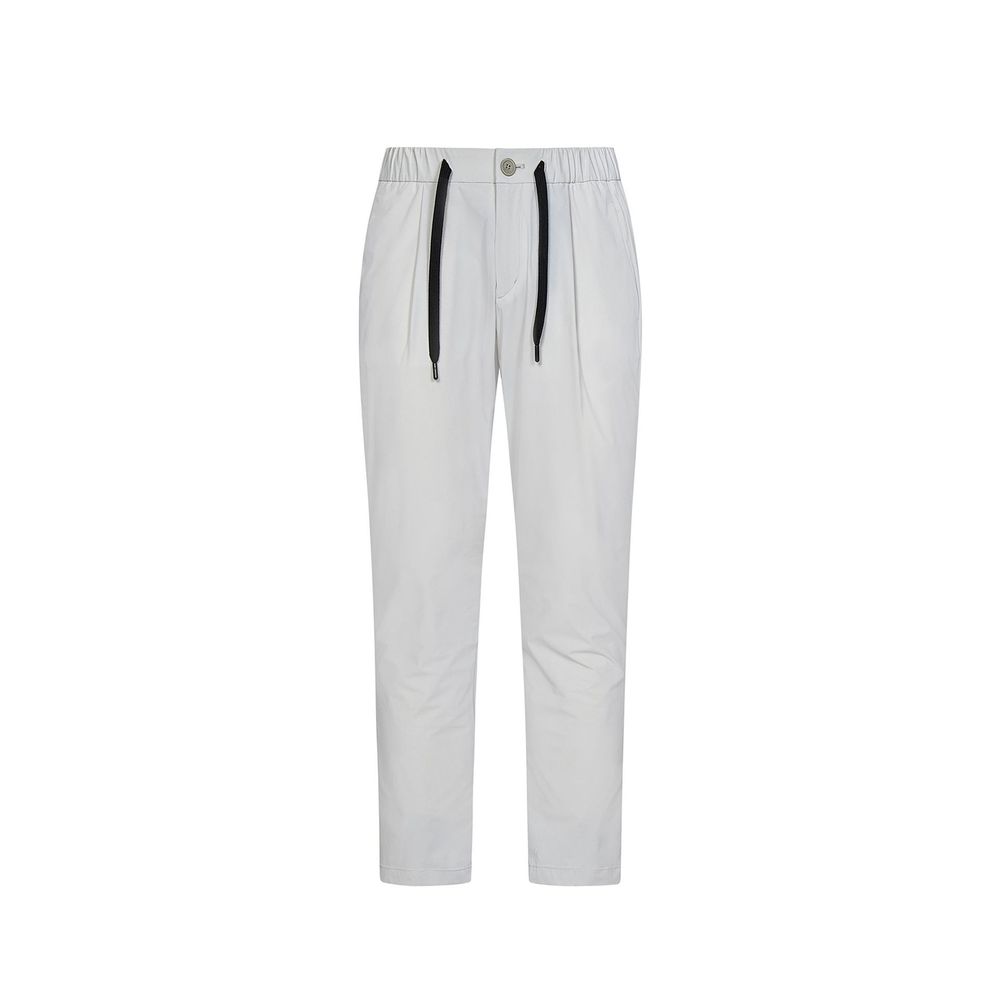 Gray Elastane Casual Pants