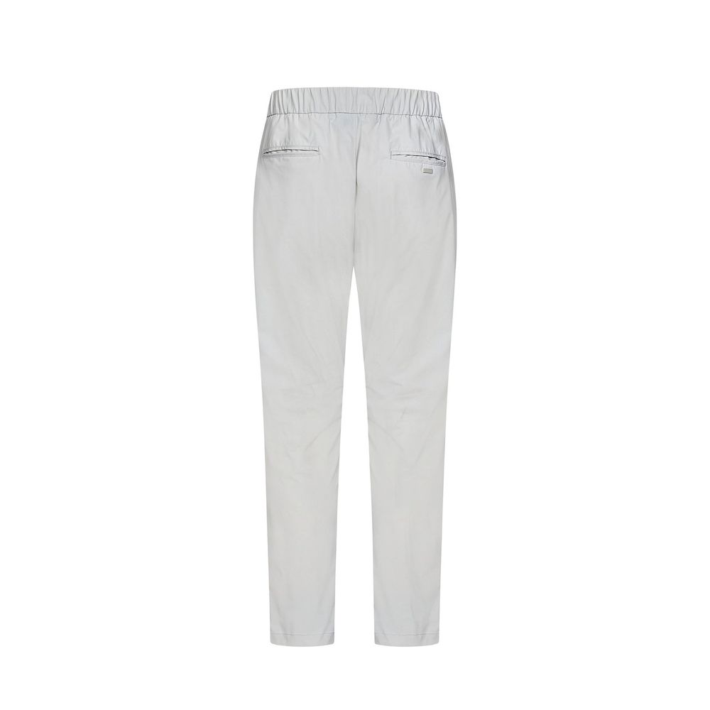 Gray Elastane Casual Pants
