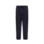 Blue Elastane Casual Pants