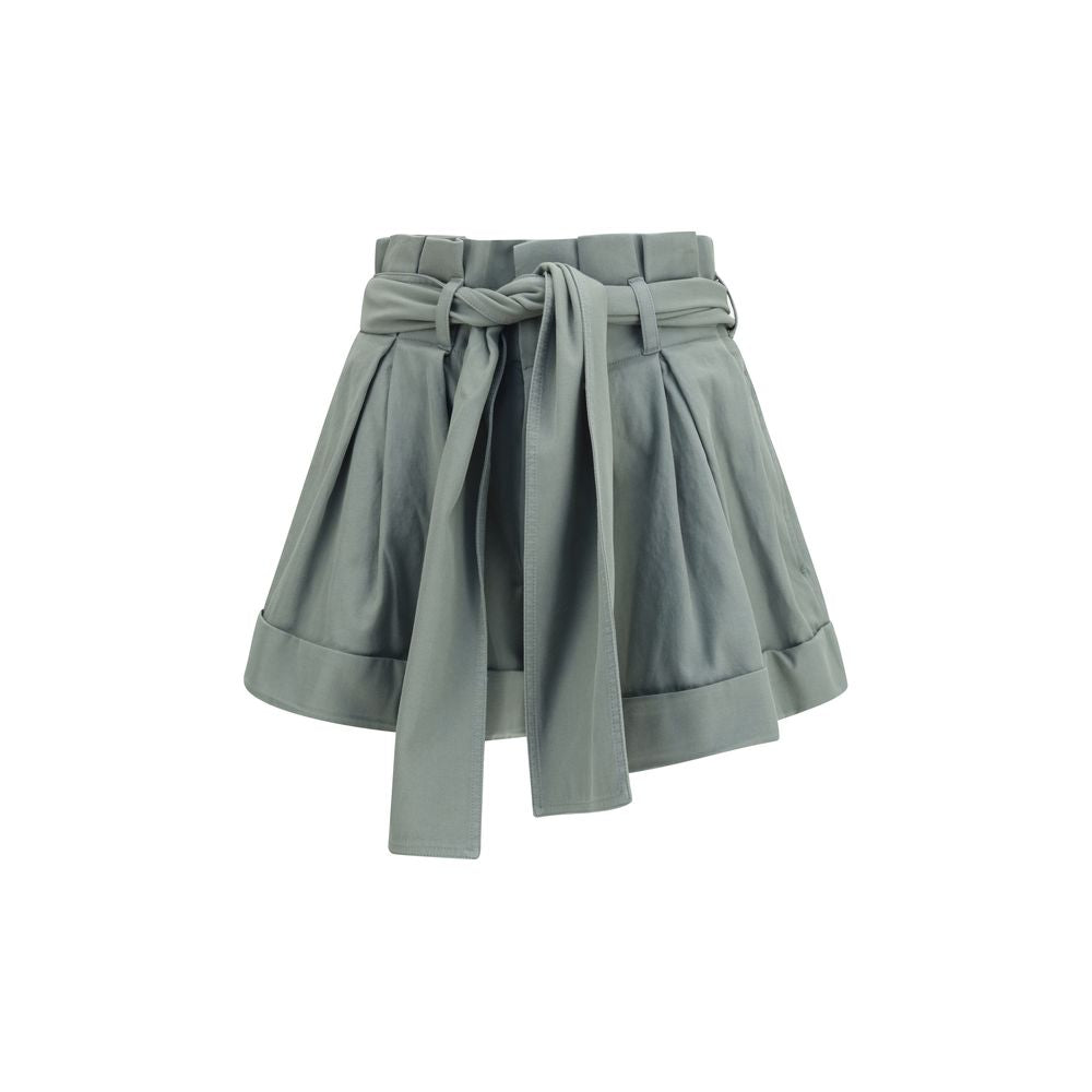 Bicolor Cotton Bermuda Shorts
