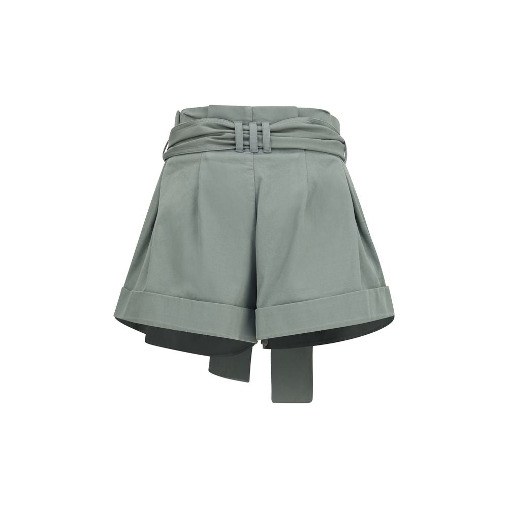 Bicolor Cotton Bermuda Shorts