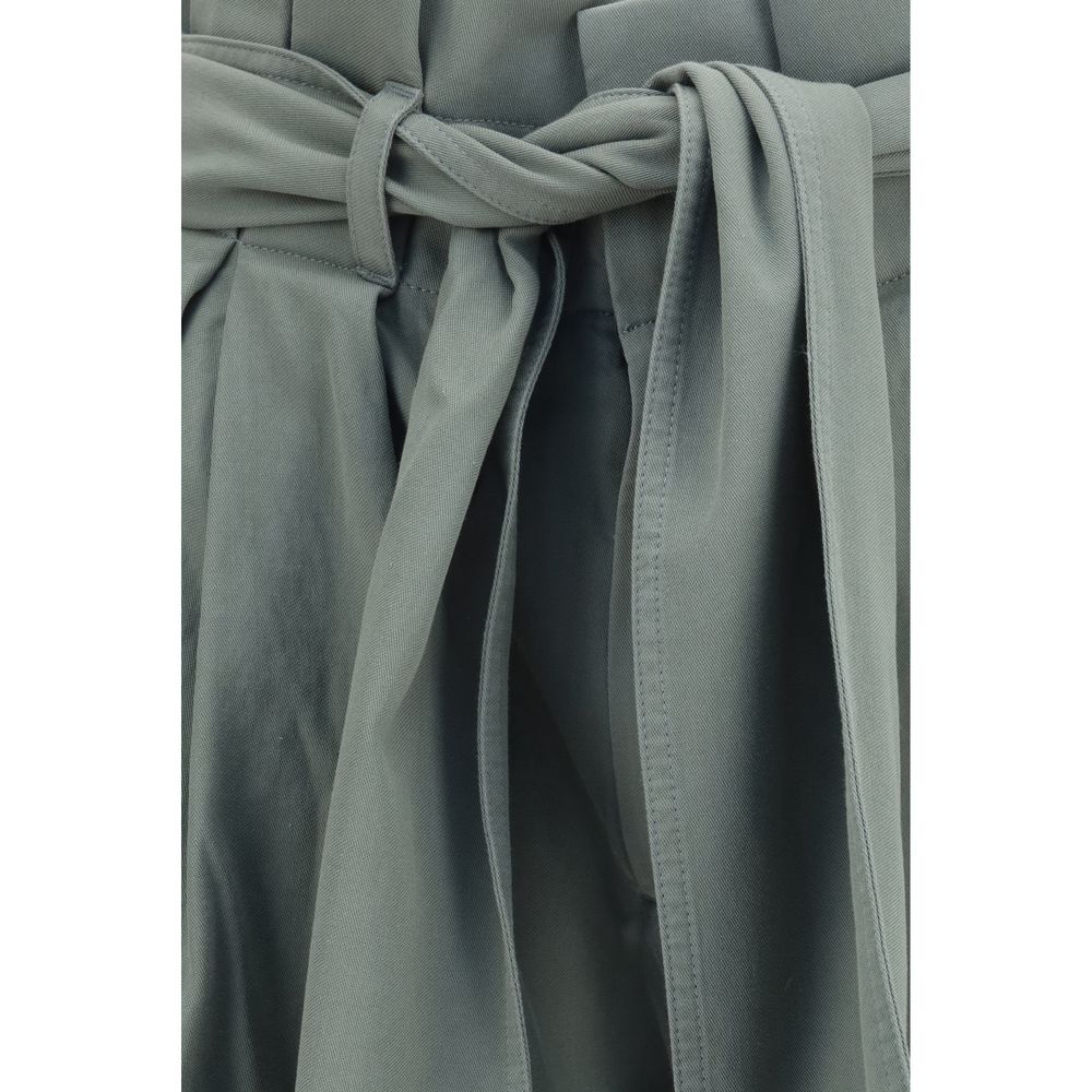 Bicolor Cotton Bermuda Shorts