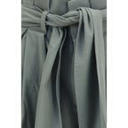 Bicolor Cotton Bermuda Shorts