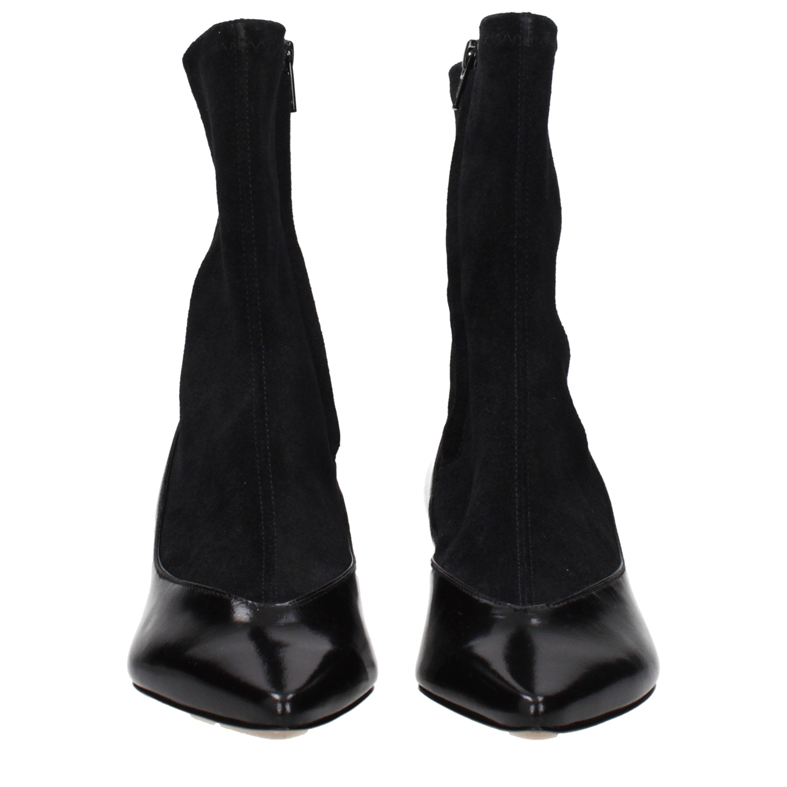 Black Leather Ankle Boots