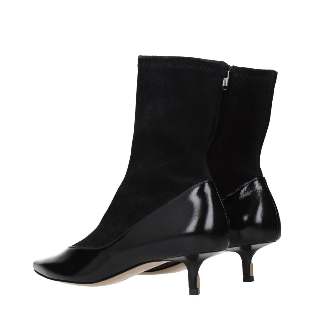 Black Leather Ankle Boots