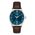 Brown Leather Dress Watch