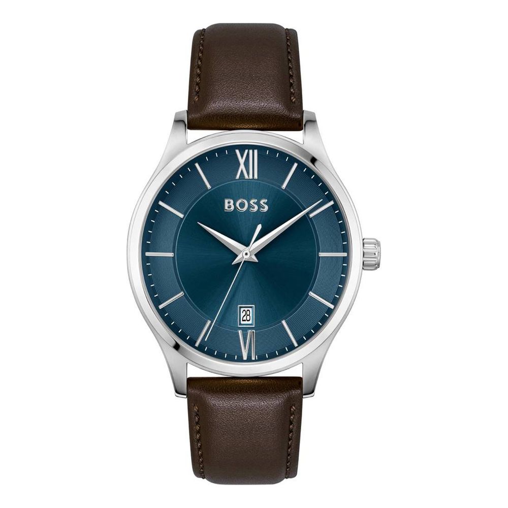 Brown Leather Dress Watch