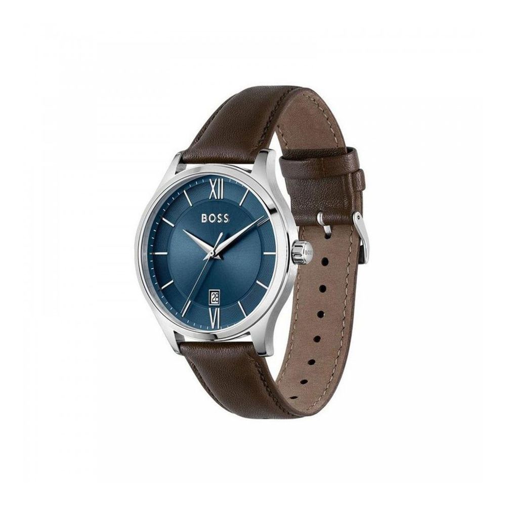 Brown Leather Dress Watch