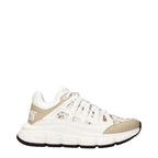 White Fabric Athletic Sneakers