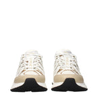 White Fabric Athletic Sneakers