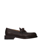 Brown Leather Slip-On Loafers