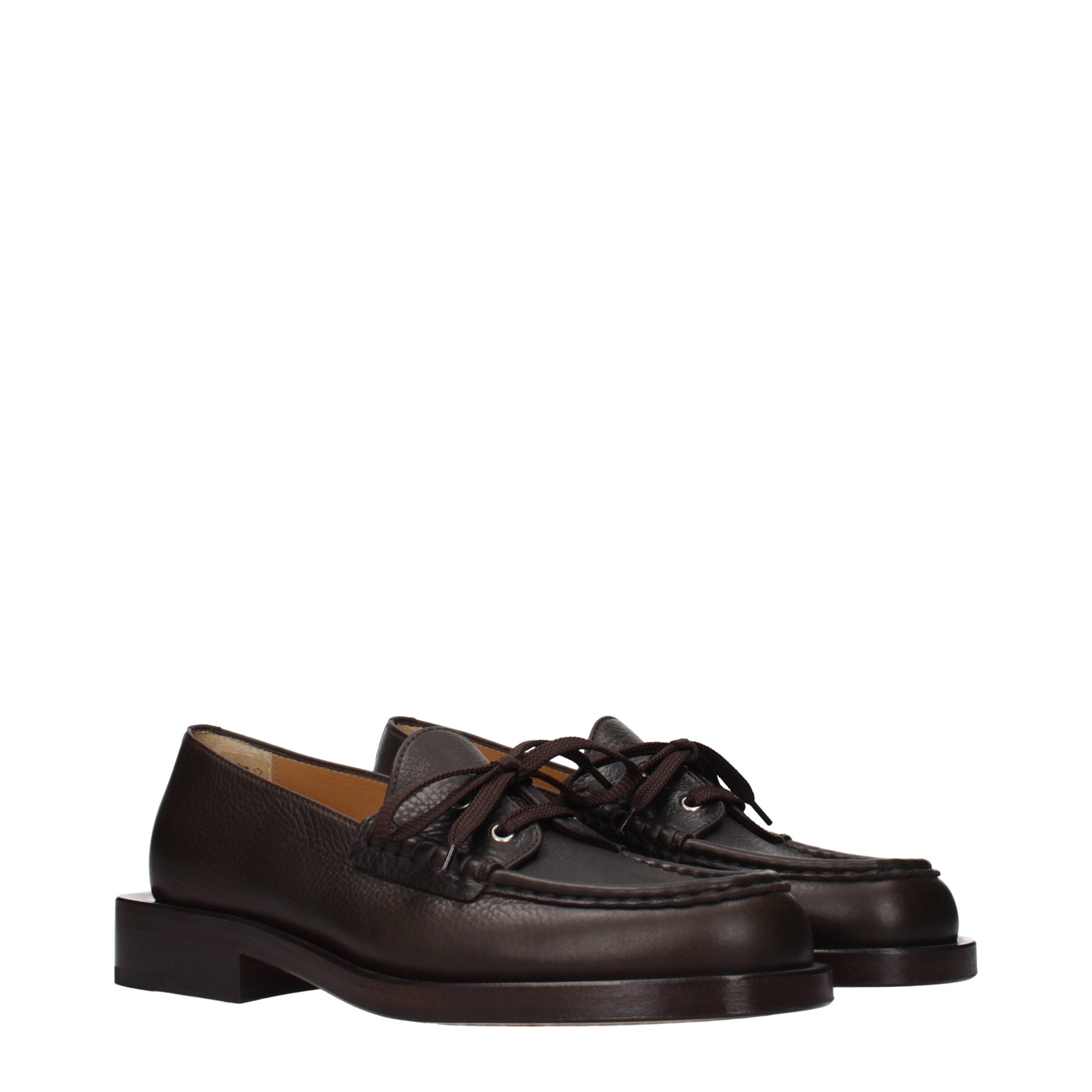 Brown Leather Slip-On Loafers