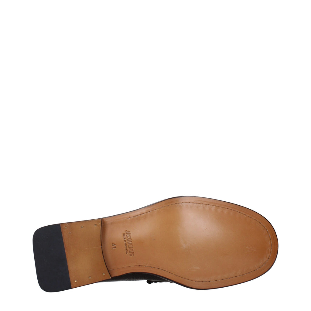 Brown Leather Slip-On Loafers