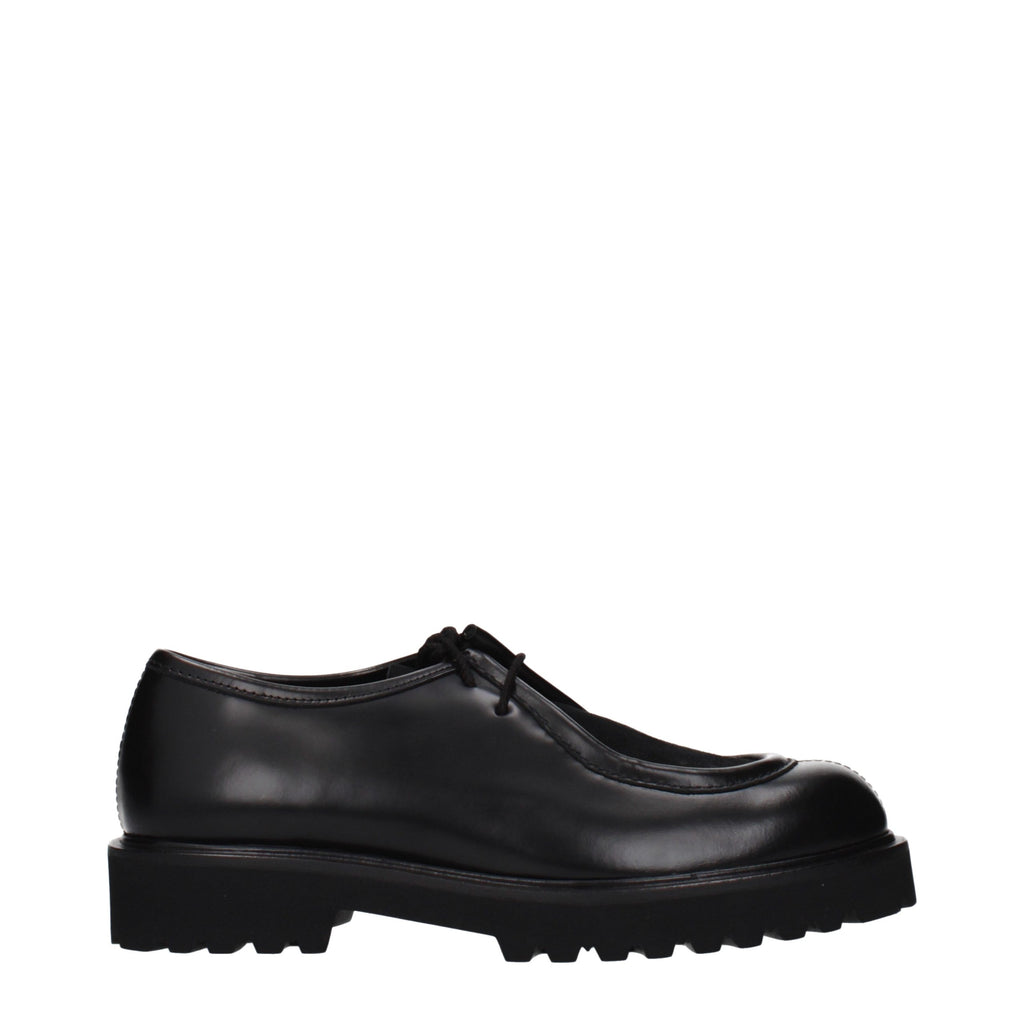 Black Leather Oxfords And Derbies