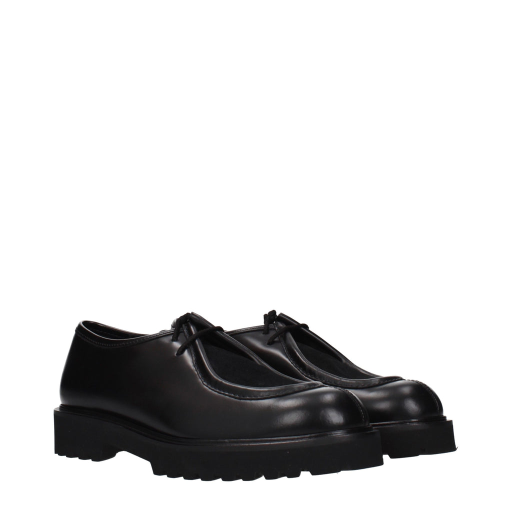Black Leather Oxfords And Derbies