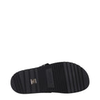 Black Fabric Flip-Flop Sandals