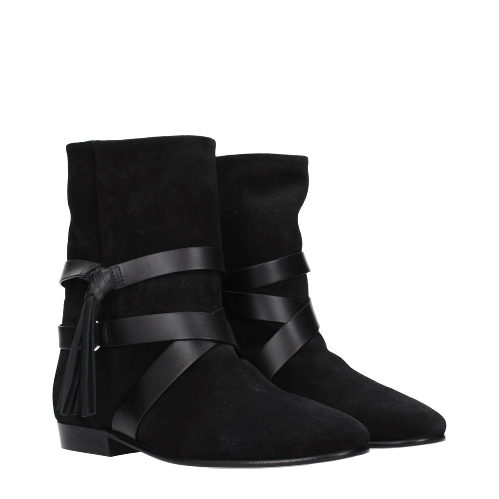 Black Leather Ankle Boots