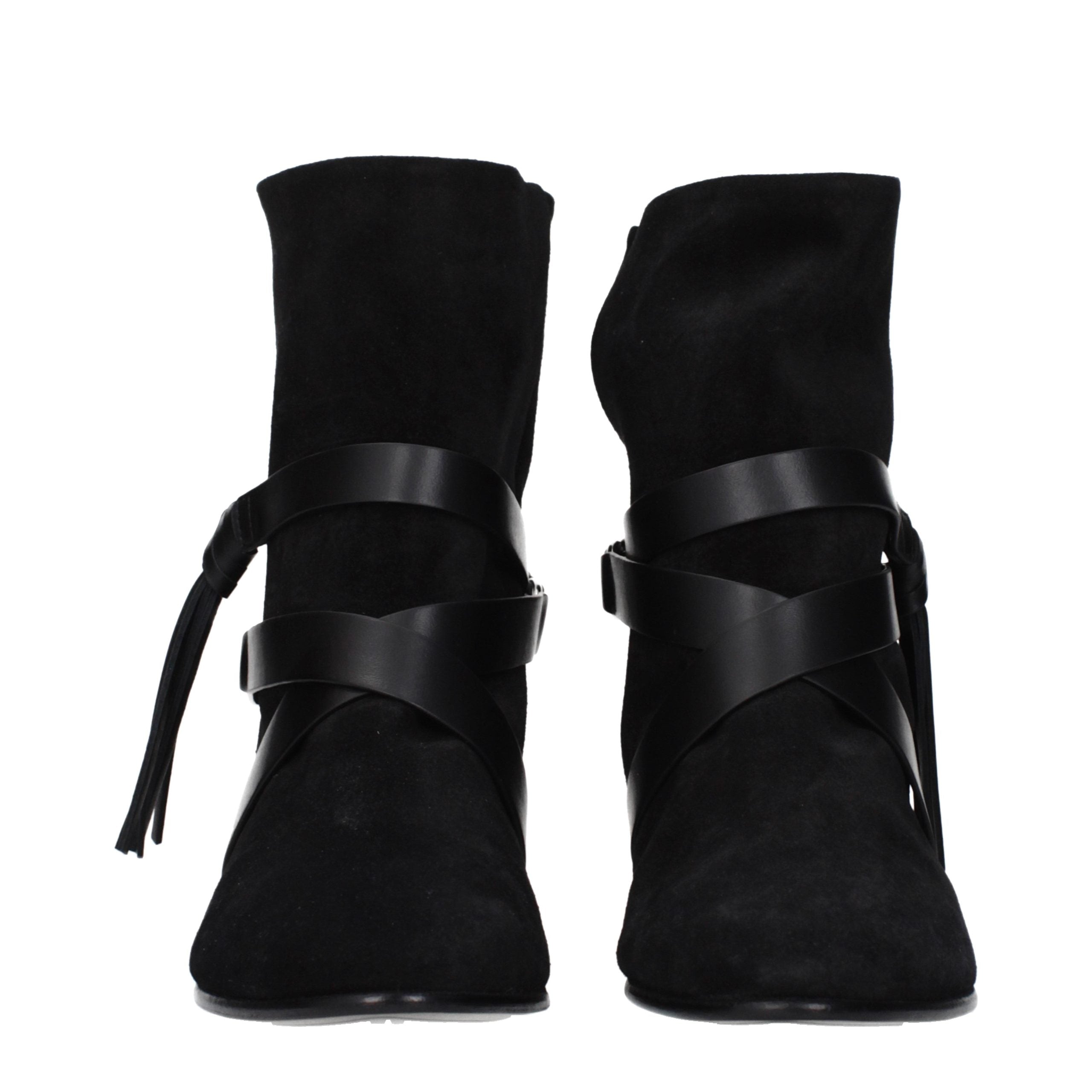 Black Leather Ankle Boots