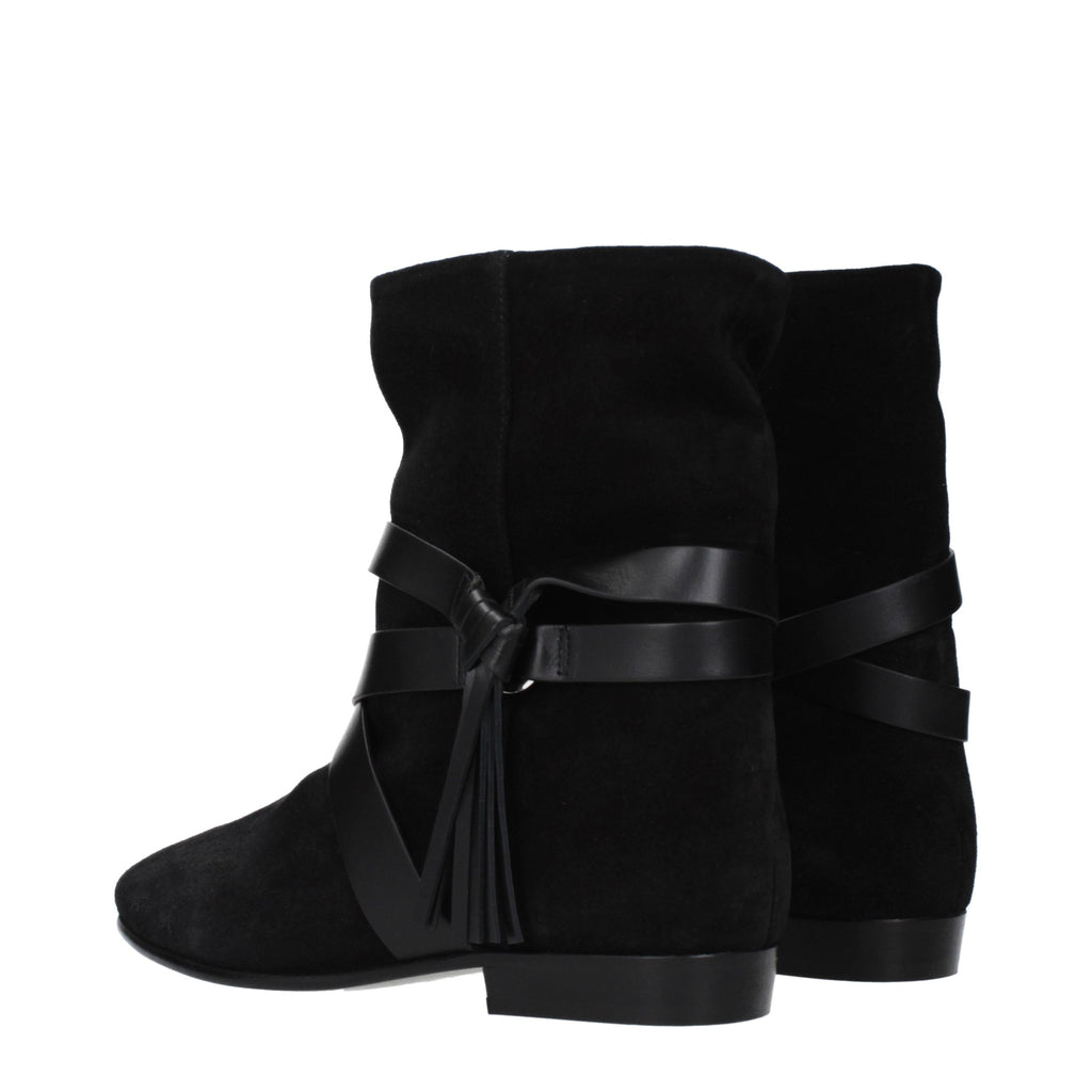 Black Leather Ankle Boots