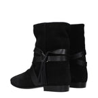 Black Leather Ankle Boots