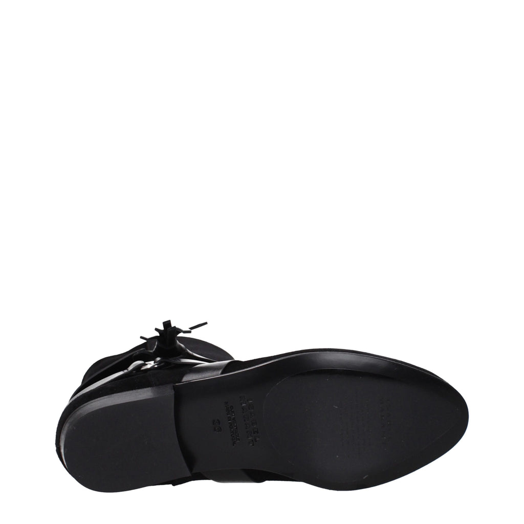 Black Leather Ankle Boots