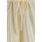 Beige Viscose Casual Pants