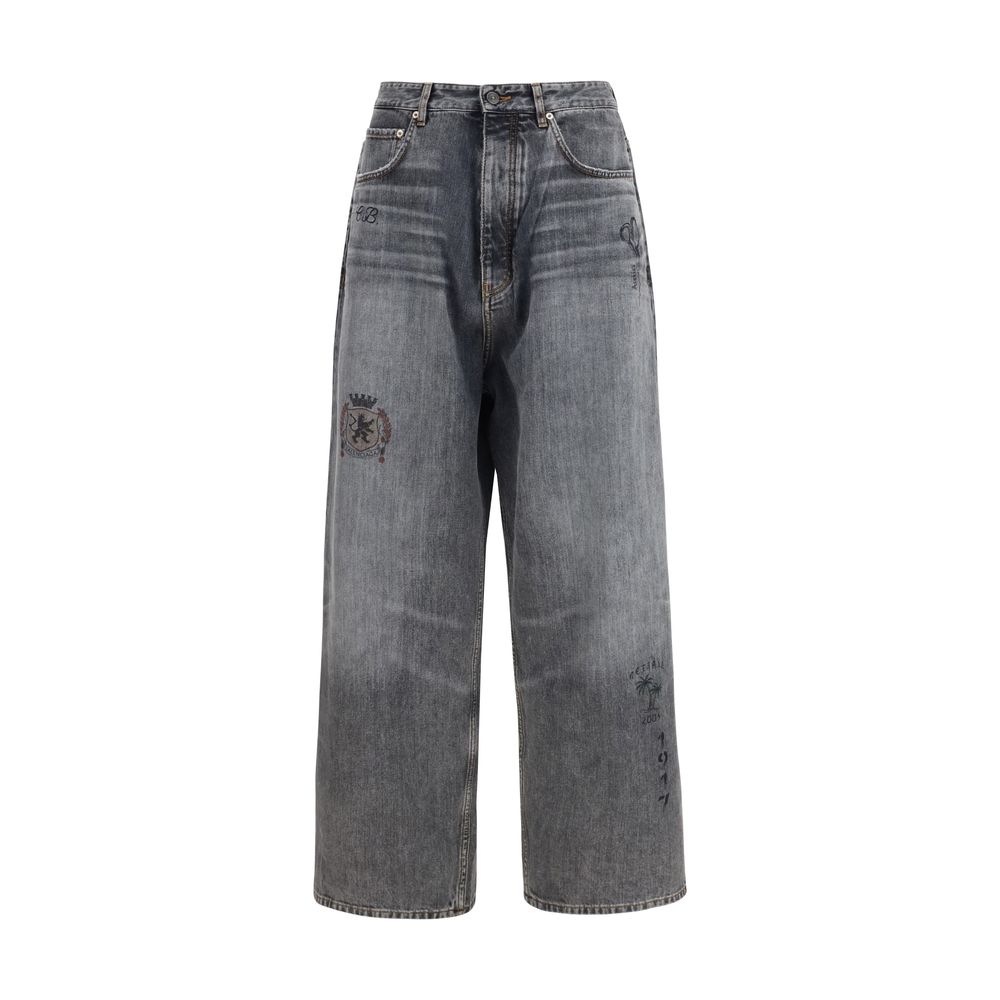 Gray Cotton Casual Pants