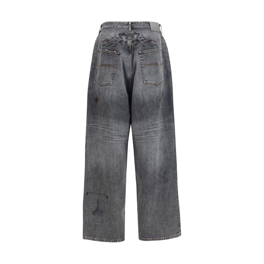 Gray Cotton Casual Pants