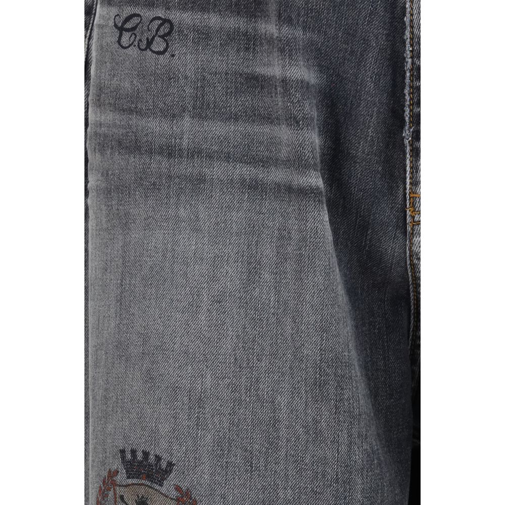 Gray Cotton Casual Pants