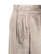 Gray Cotton Casual Pants