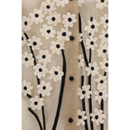 Beige Silk Pattern Shirt