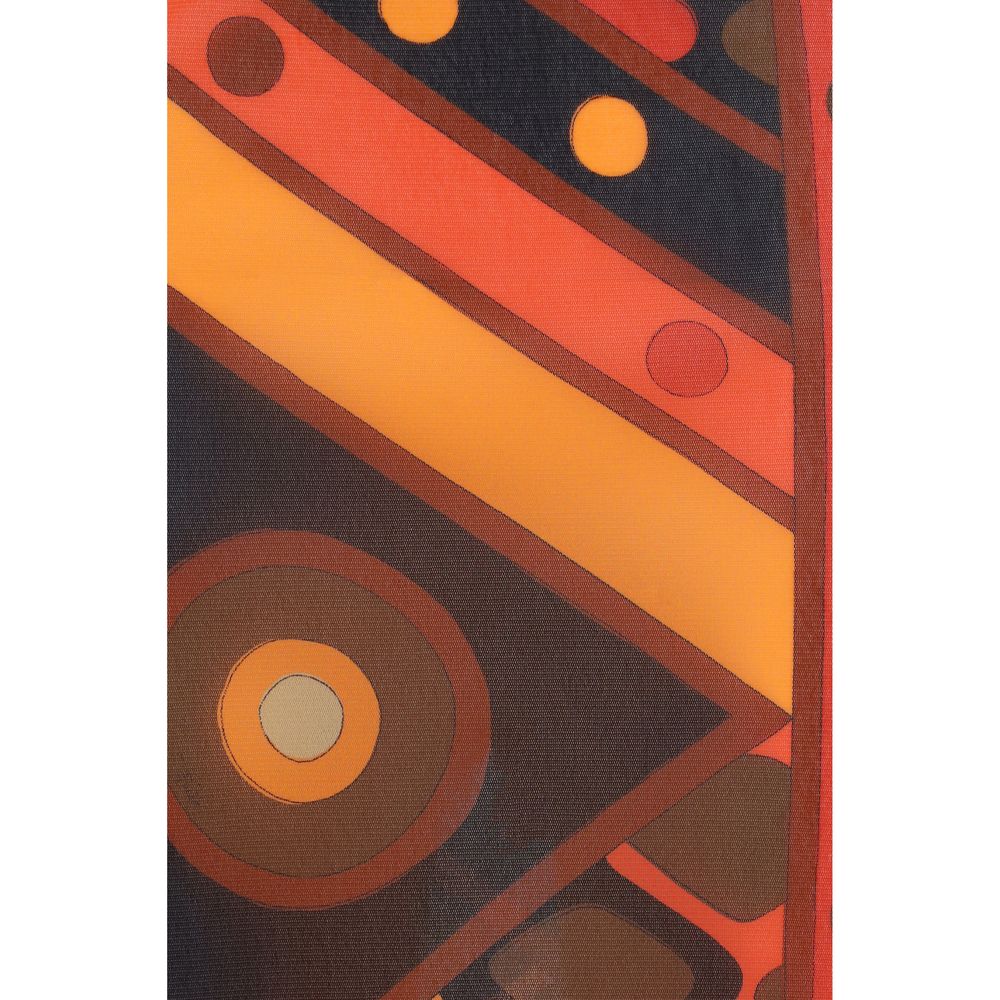 Orange Polyamide Long Skirt