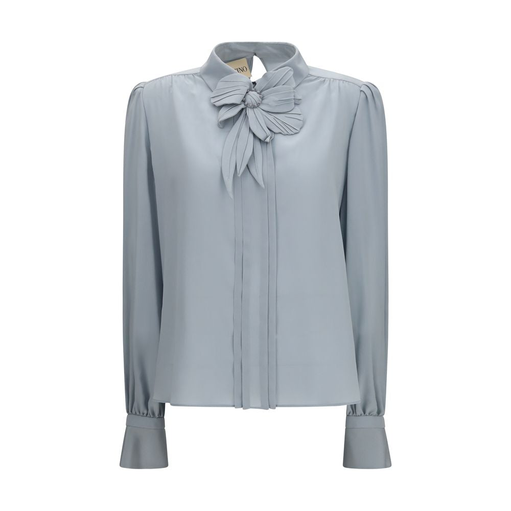 Blue Silk Blouse