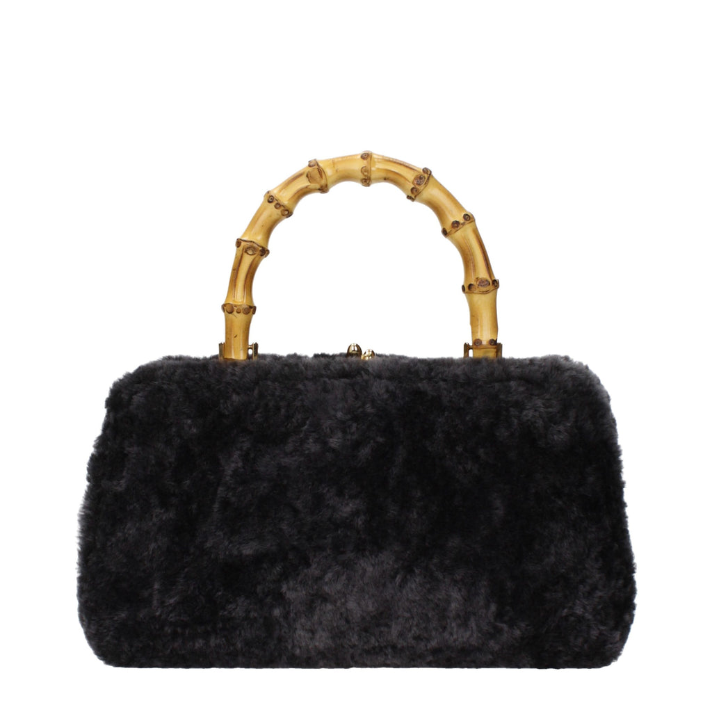 Black Fur Handbag