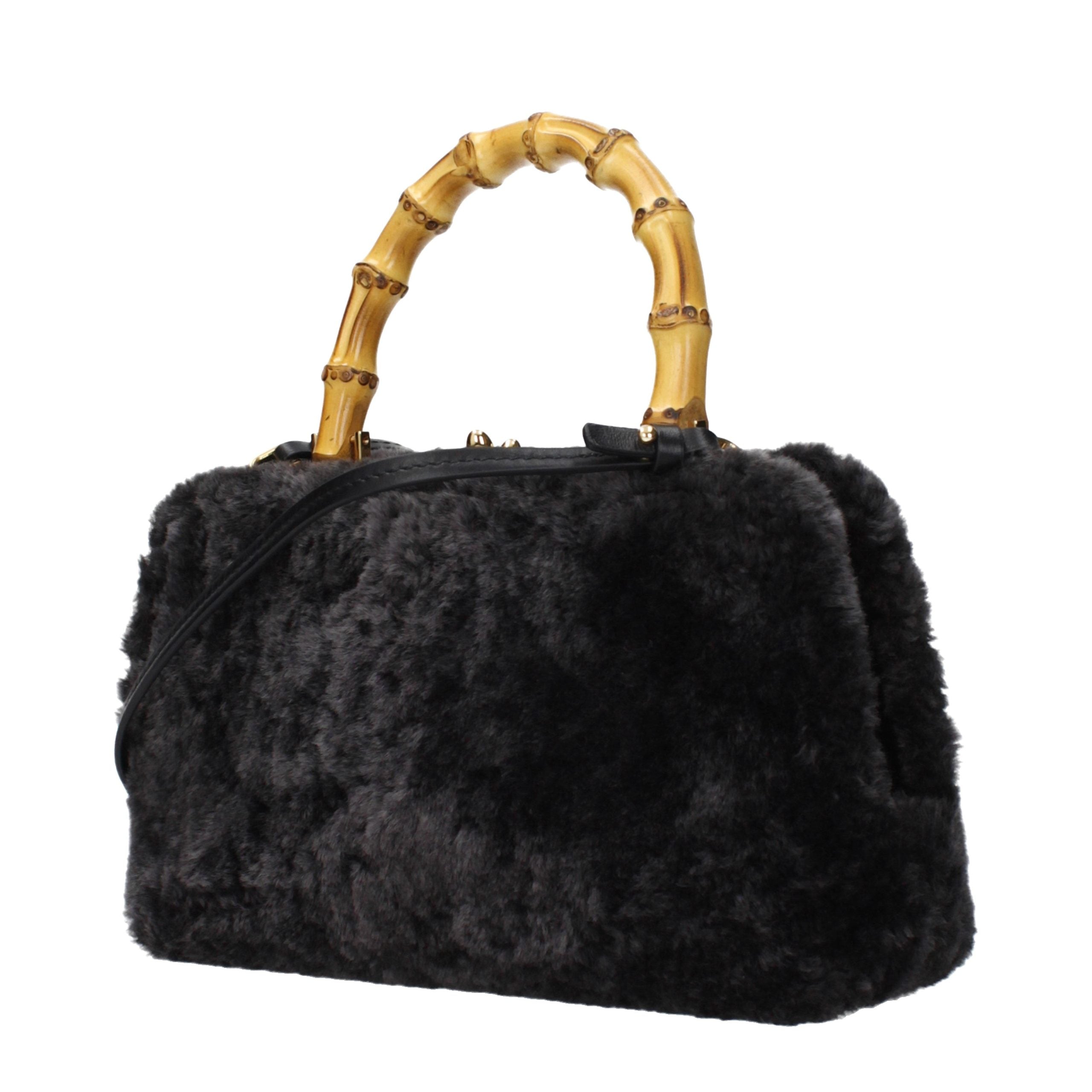 Black Fur Handbag