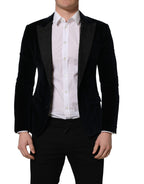 Black Cotton Single Breasted Jacket Blazer