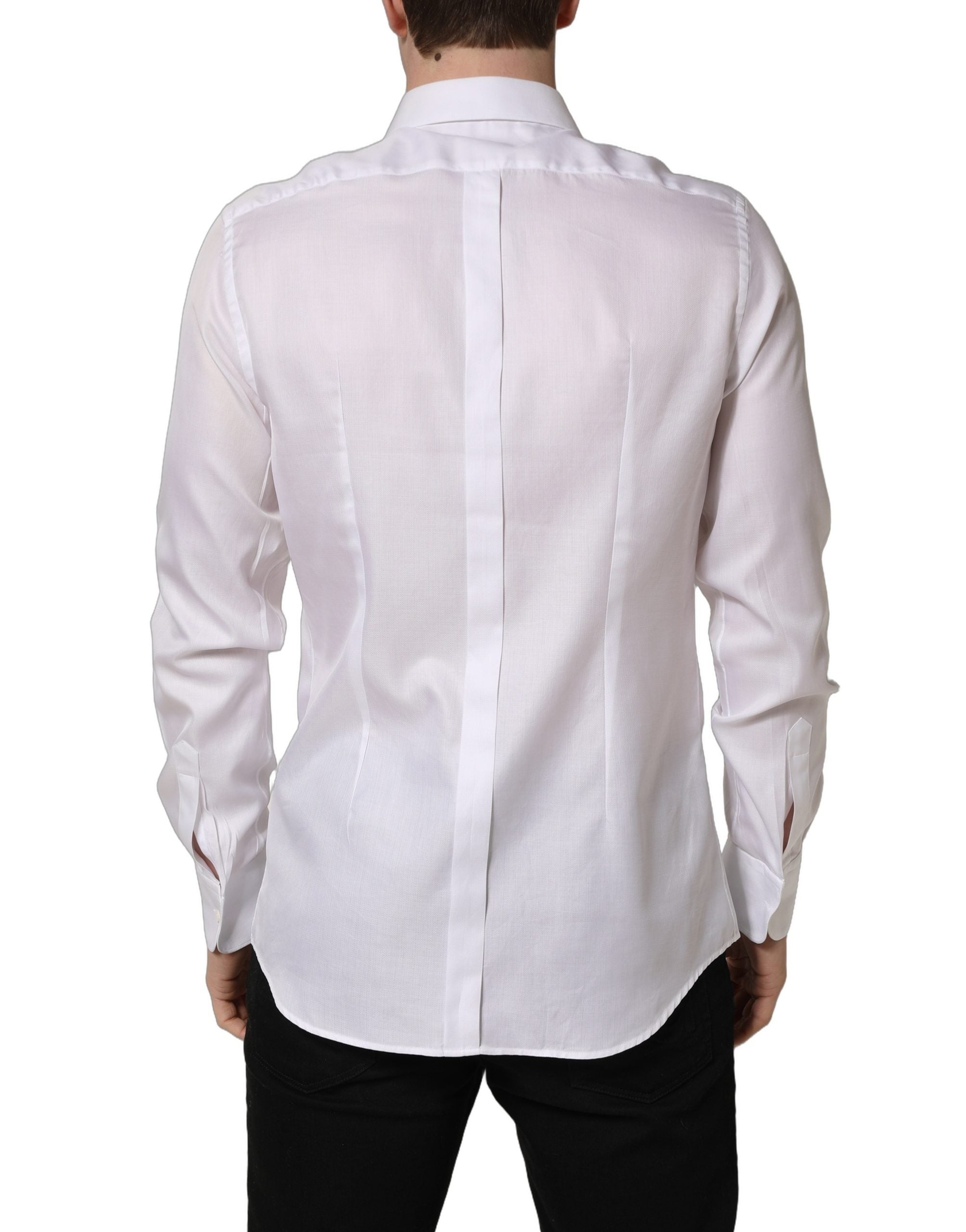 White Cotton Collared Dress Formal Men Shirt