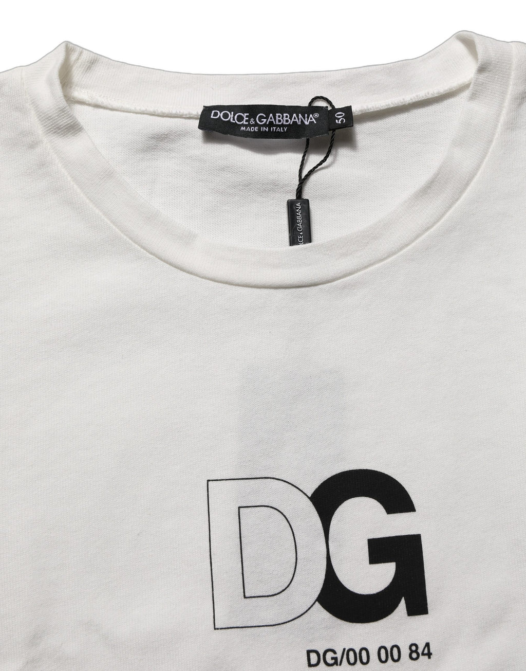 White DG Logo Crew Neck Short Sleeves T-shirt