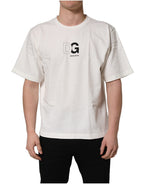 White DG Logo Crew Neck Short Sleeves T-shirt