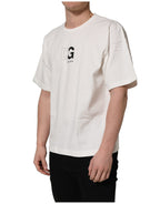 White DG Logo Crew Neck Short Sleeves T-shirt