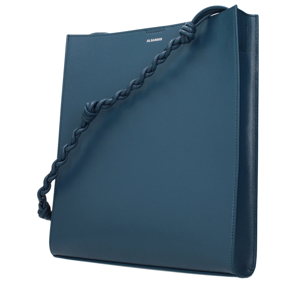 Blue Leather Shoulder Bag