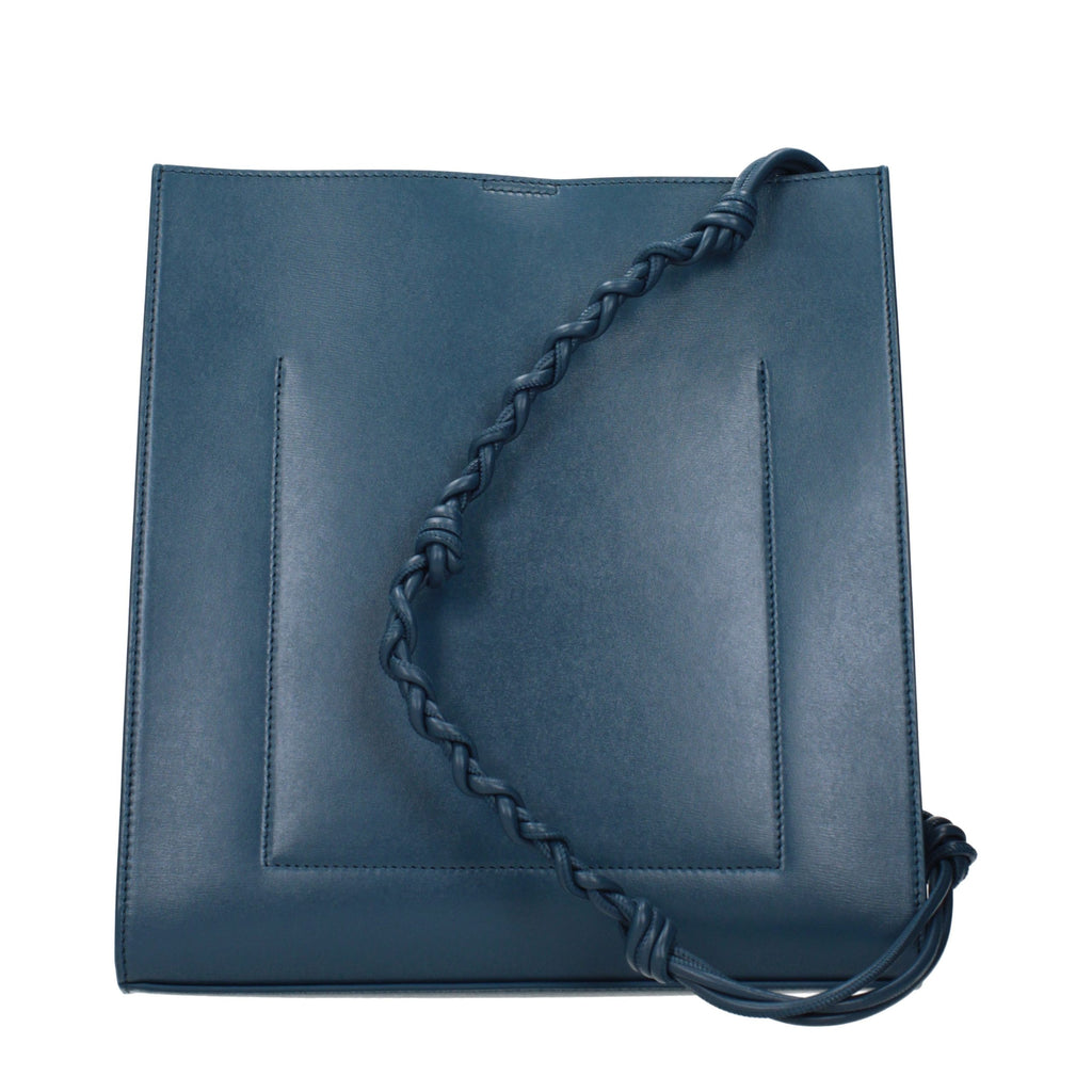 Blue Leather Shoulder Bag