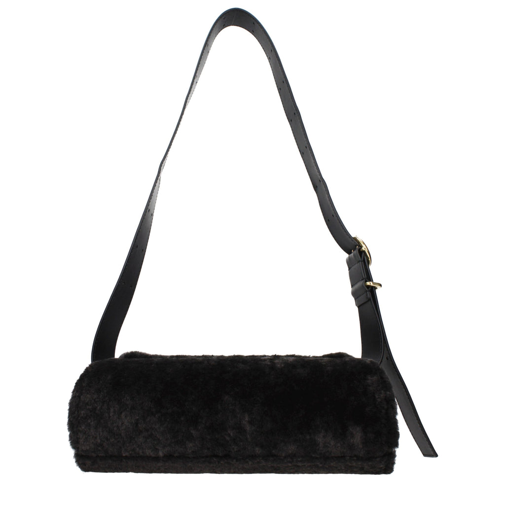 Black Fur Crossbody Bag