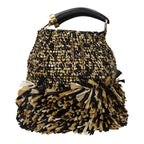 Beige Raffia Handbag
