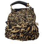 Beige Raffia Handbag