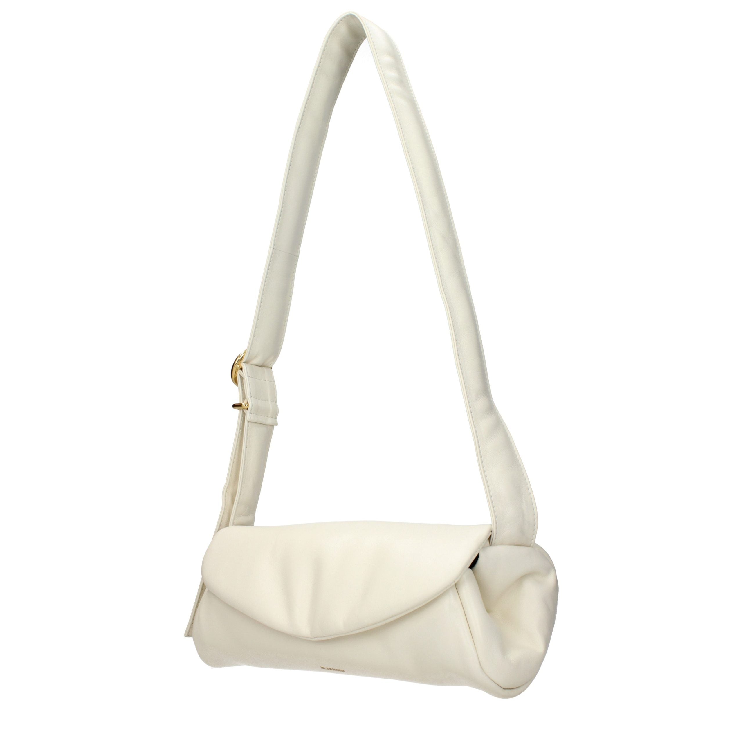 Beige Leather Crossbody Bag