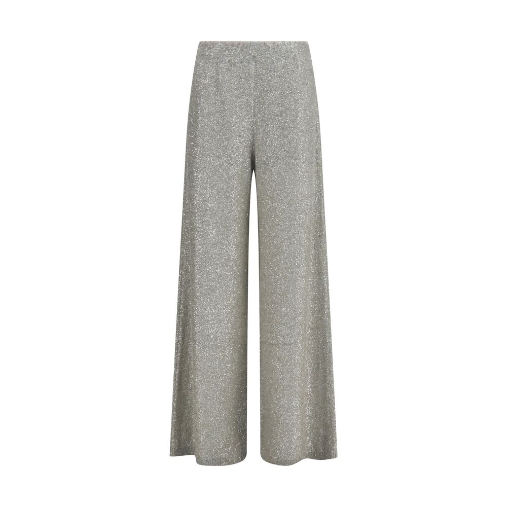 Silver Polyamide Casual Pants