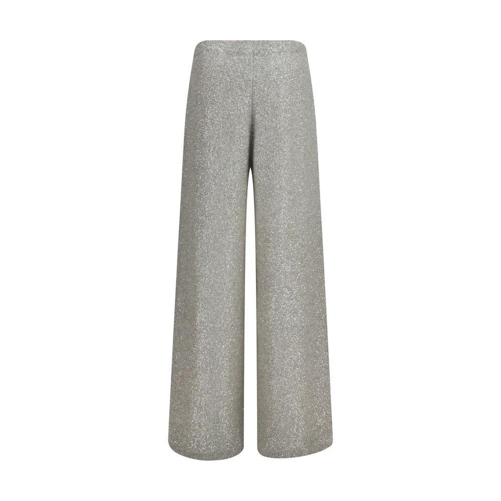 Silver Polyamide Casual Pants