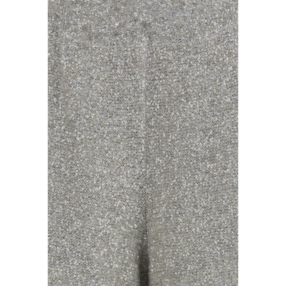 Silver Polyamide Casual Pants