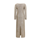 Brown Acetate Casual Dress